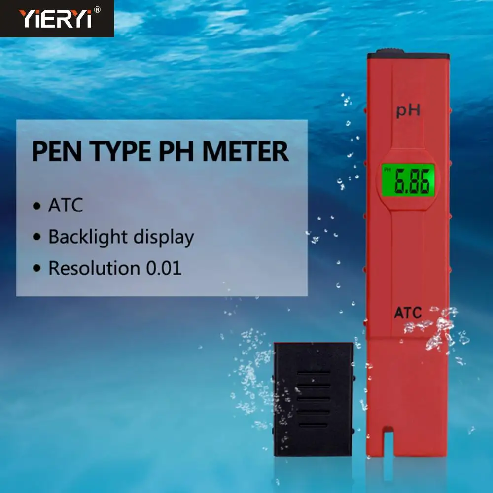 Yieryi TDS ph-метр PH/TDS/EC/TEMP метр цифровой монитор качества воды тестер серии для бассейнов, питьевой воды, аквариумов - Цвет: ATC PH no box