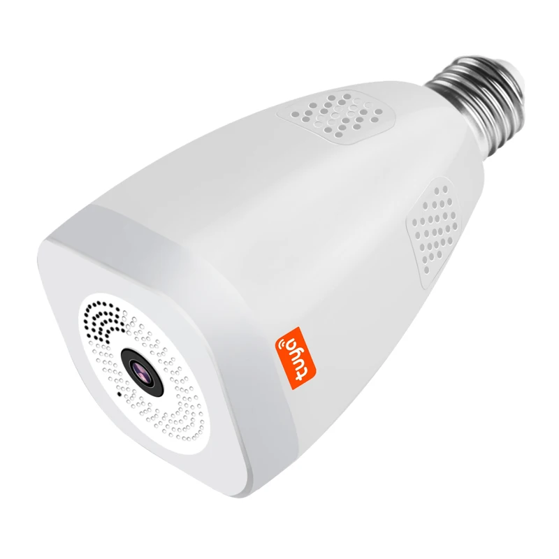 Camnsmart Wifi Smart Ip Camera HD Ptz 360 Tuya Panaramic Внутренняя беспроводная лампа E27 Цвет ночного