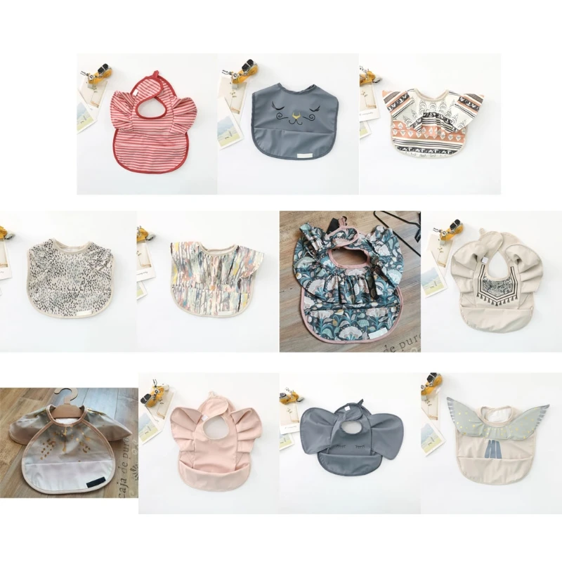 Детский водонепроницаемый слюнявчик из ПУ кожи нагрудник для кормления с