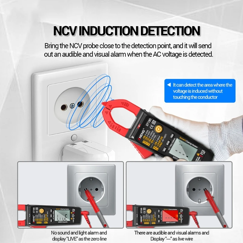 Цифровой мультиметр 19QB устройство для измерения индуктивности 6000 отсчетов цвет