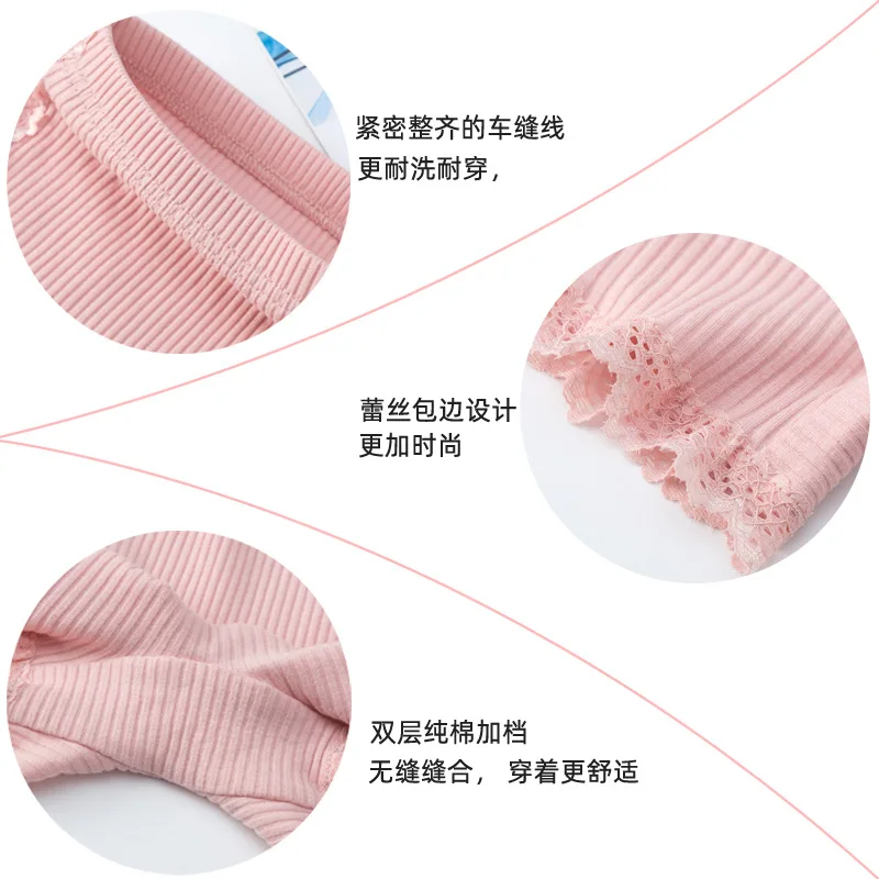 Защитные шорты для девочек летние тонкие женские трусы-боксеры из чистого хлопка