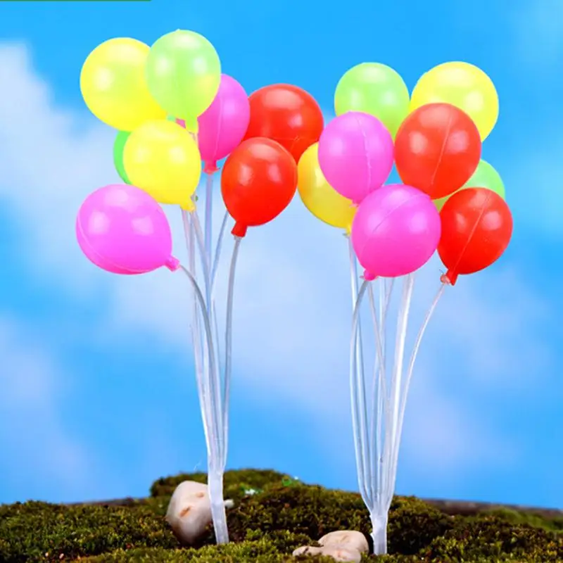 

1 Pcs Micro Landscape Figurines&Miniature Mini Dolls Home Garden Simulation Colorful balloons Garden Decorations Christmas Gift
