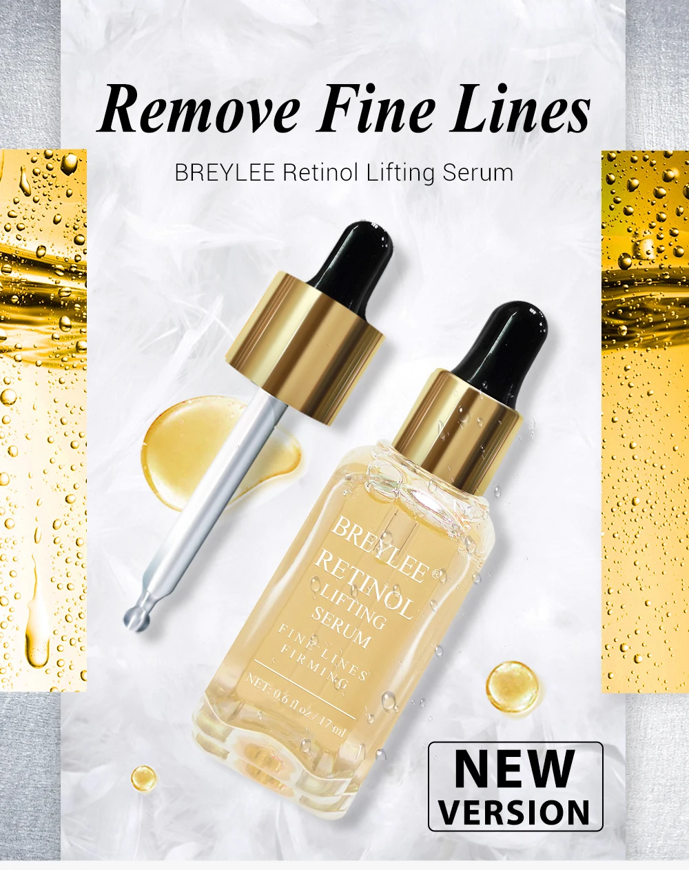 BREYLEE Retinol укрепляющая сыворотка лифтинг для лица коллагеновая эссенция против морщин против старения уход за кожей лица выцветание тонкие линии 3 шт