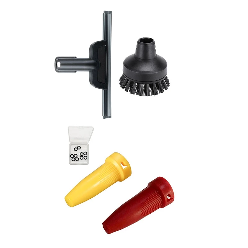 

2 Pcs For Karcher Cleaning Replacement Brush Mirror Brush Head With Powerful Sprinkler Nozzle Head O-Ring Rubber Ring