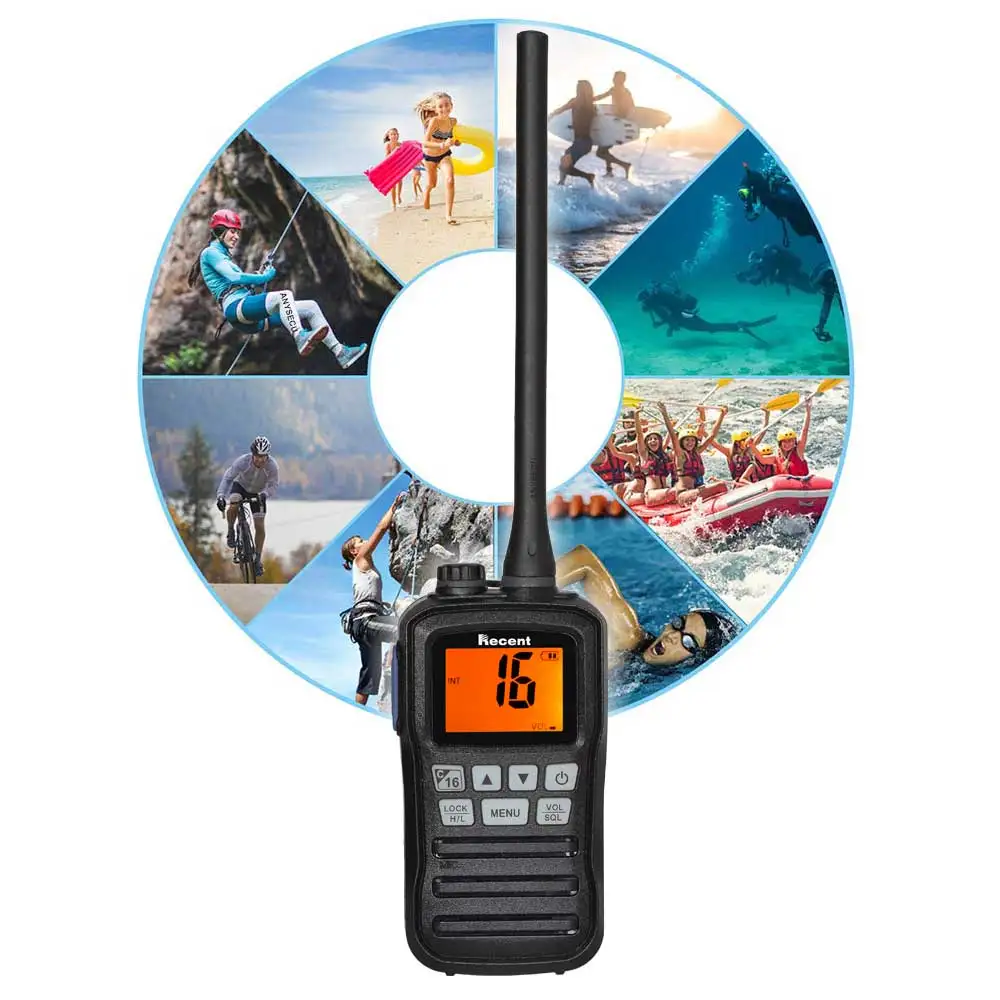 2022.RS-25M VHF Marine Transceiver IP-X7 Waterproof Handheld Walkie Talkie Float Boat Vessel Talk Two Way Radio