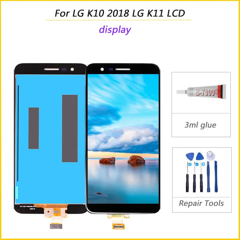 100% протестированный дисплей для LG K11 K10 2018 ЖК сенсорный экран с рамкой дигитайзер