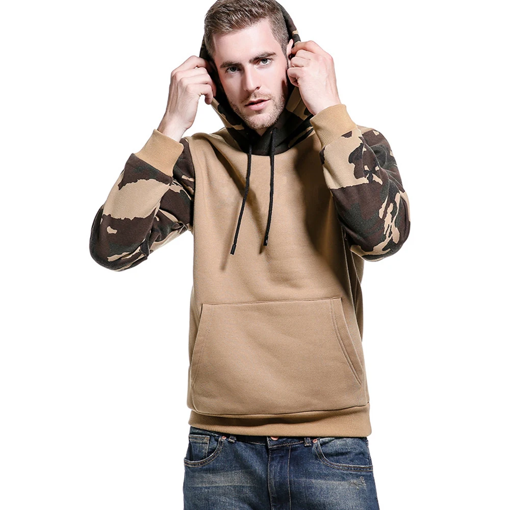 Мужские осень зима повседневные толстовки размера плюс в стиле милитари