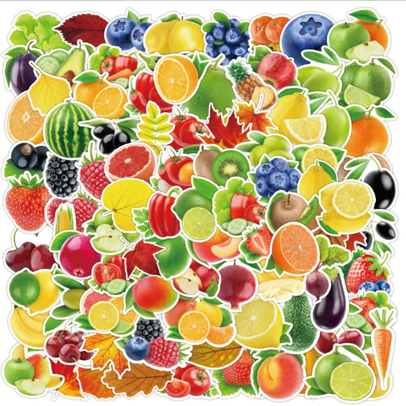 

100 pcs fruit Graffiti Waterproof Skateboard Travel Suitcase Phone Laptop Luggage Stickers Cute Kids Girl Toys