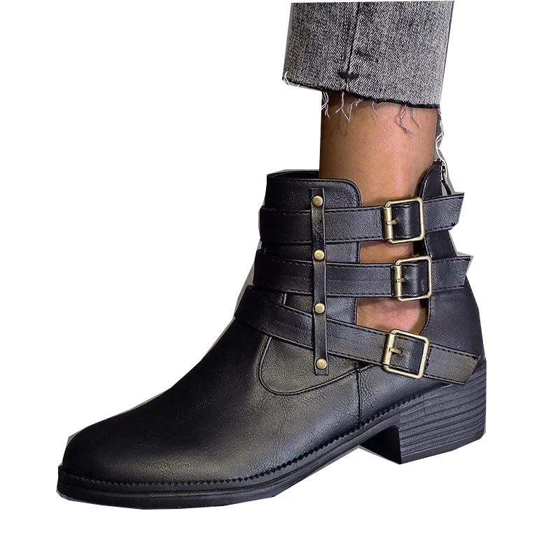 

Женские винтажные леопардовые ботильоны на низком каблуке, женские ботинки из искусственной кожи в стиле ретро, женская обувь на молнии, женские короткие ботинки большого размера