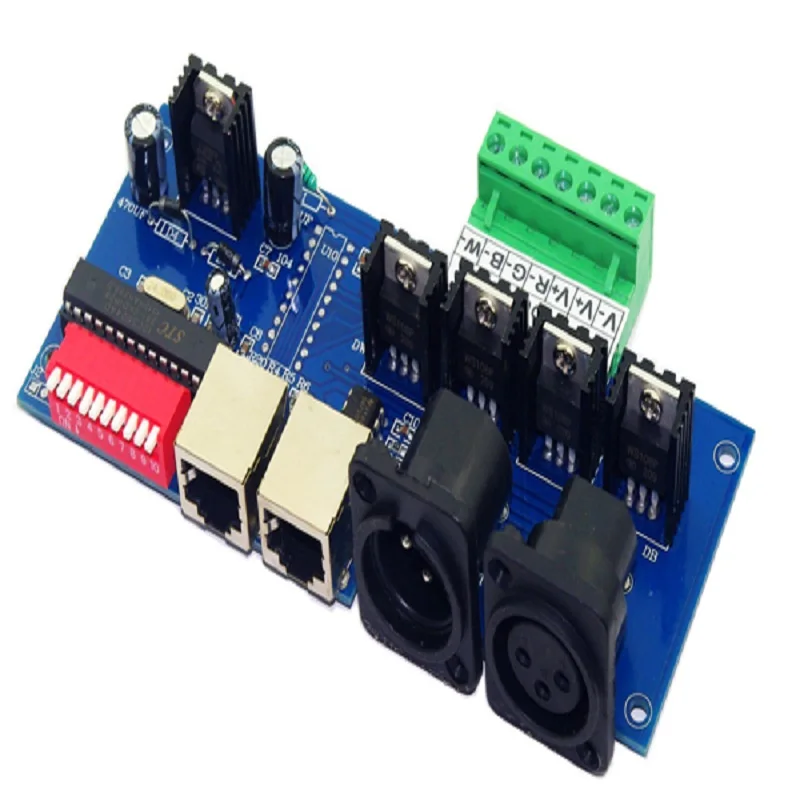 1 шт. Лучшая цена DMX512 декодер светодиодный контроллер sx4A 4 канала с использованием