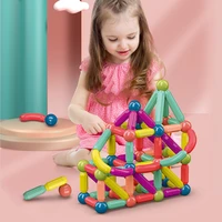 montessori magnetic blocks construction toys for children brain puzzle stacking blocks bar diy education toys for boy girl gift
