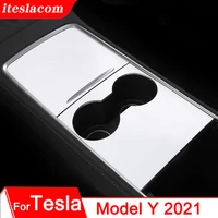 new model y 2021 central control panel stickers film for tesla model y accessories car center console protective patch white