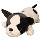 Мягкая игрушка в виде черного бульдога для детей, 80100120 см