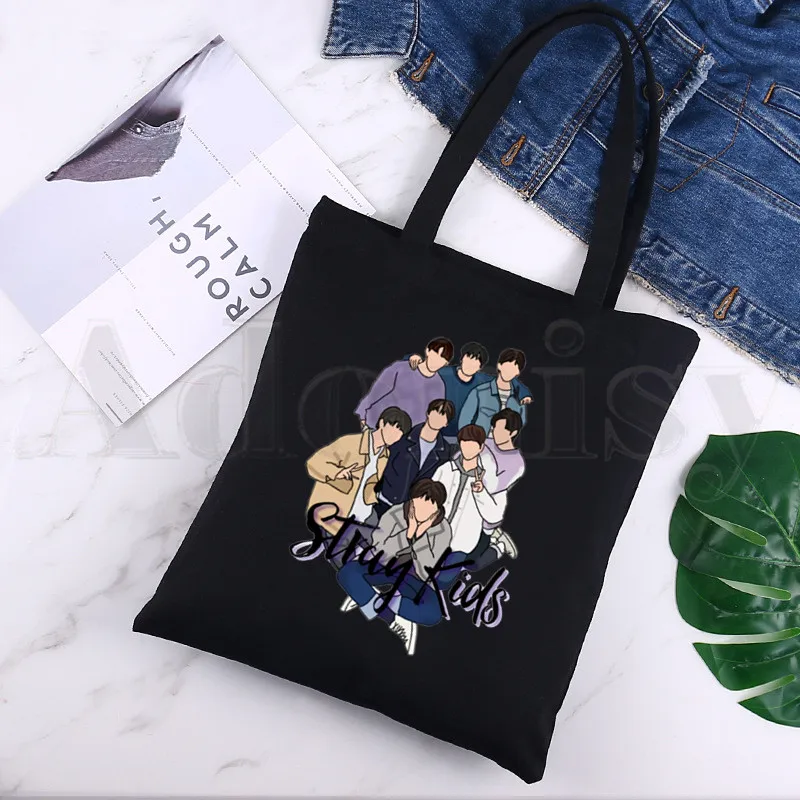 

Harajuku 90s Stray Kids Kawaii Ulzzang Cute Large Capacity Storage Handbag Shoulder Bag Tote Reusable Student Bookbag