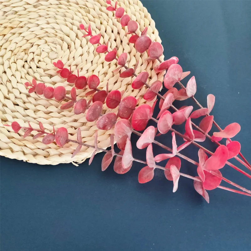 

1 Piece Green Simulation Eucalipto Single Artificial Eucalyptus Leaf Fake Flower Plant Wedding Home Decoration Table Decors