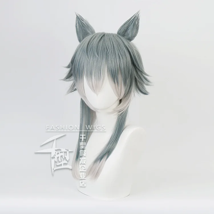 

Парик с изображением животных Rhapsody Wolf Cos, парик с изображением ригиса волка, антропоморфный парик из аниме для косплея, Длинные прямые пушис...