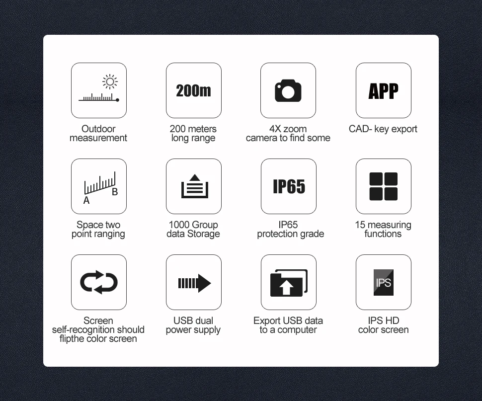 Mileseey открытый лазерный дальномер с 4x зум лазерного измерения расстояния Bluetooth USB
