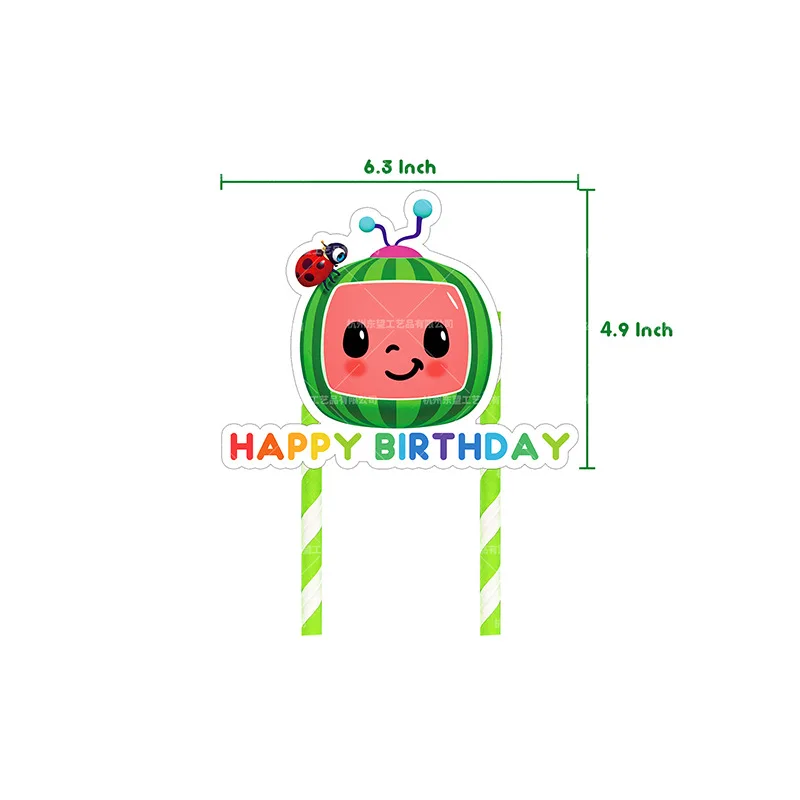 

44pcs Cocomelon Party Supplies Cocomelon Balloons Cake Topper Birthday Banner For Baby Shower Kids Birthday Party Decor