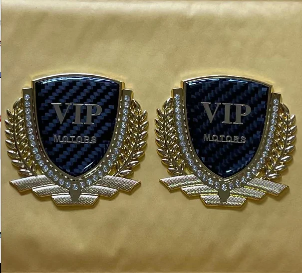 2 шт. золотистые металлические автомобильные наклейки на багажник автомобиля