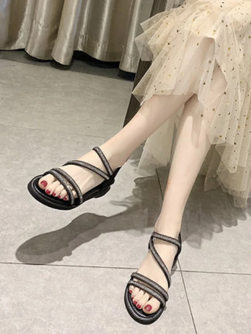 Женские сандалии новинка 2020 Модные женские женская обувь на плоской подошве в