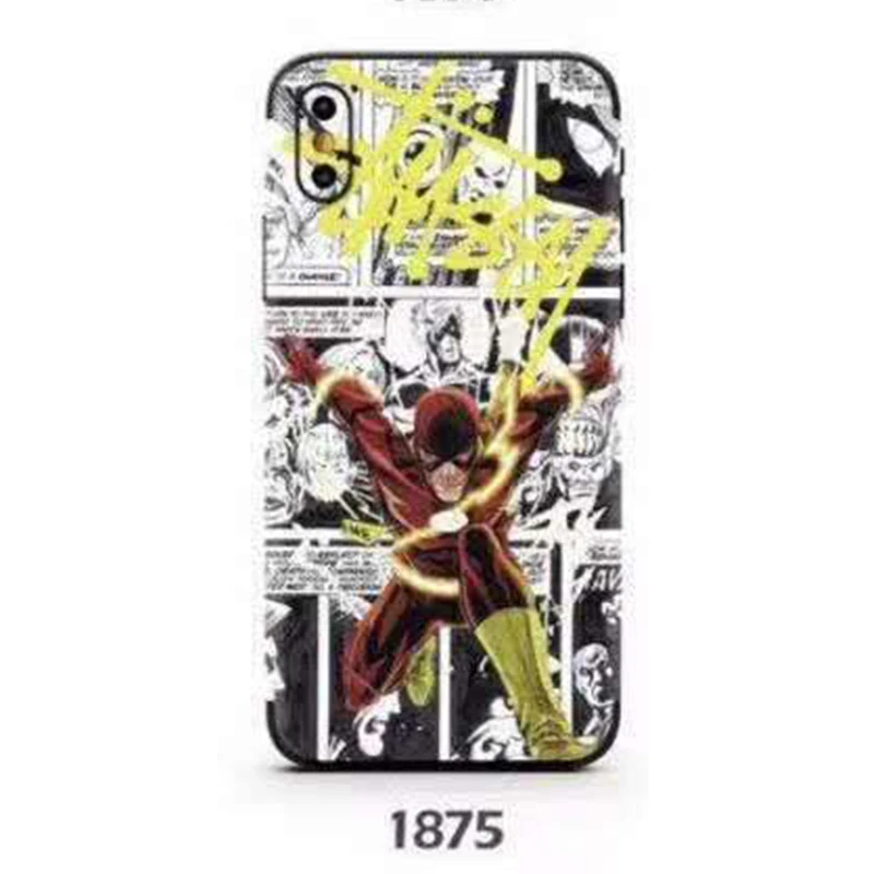 Наклейки на телефон для iphone XS MAX, задняя пленка Капитан Америка, рельефная ультратонкая цветная пленка для iphone 6, 7, 8 PLUS, X, 11Pro, 11, чехол - Цвет: 1875