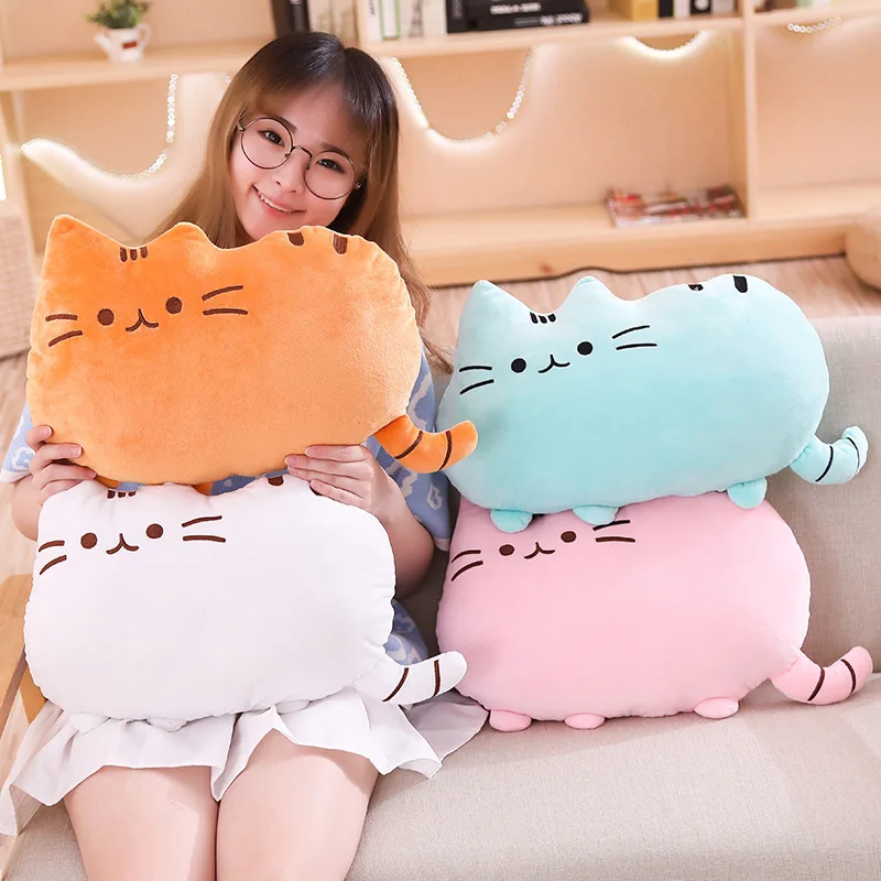 

Plush Cat Doll Cute Cookie Biscuit Cats Pillow Big-faced Cat Plushie Doll Stuffed Anime Cushion Baby Toys