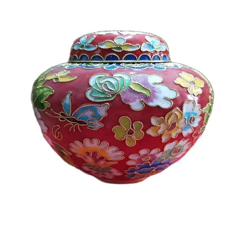 Ремесла old Beijing перегородчатое ремесло емкость для хранения чая из чистого арбуза