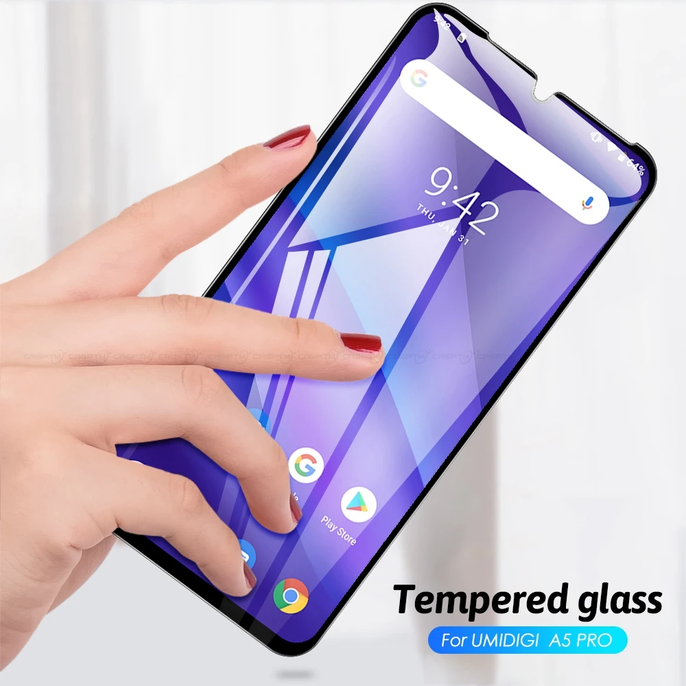 2 шт. закаленное стекло для Umidigi A5 Pro Защитная пленка экрана черная Передняя F1