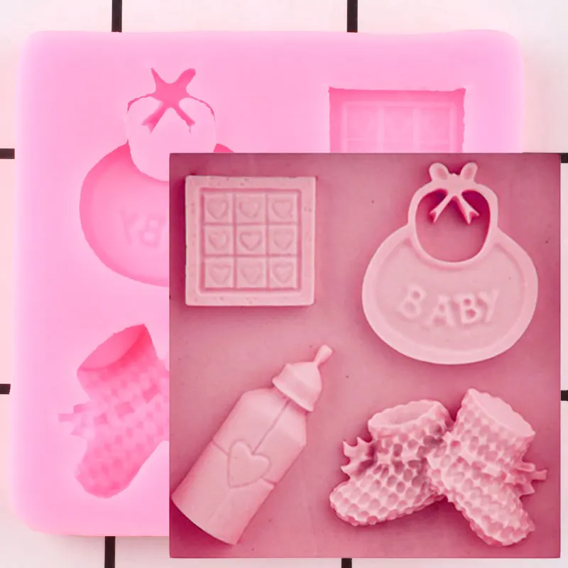 Baby Shower вечерние силиконовые формы детская обувь Fondant (сахарная) Формы Для