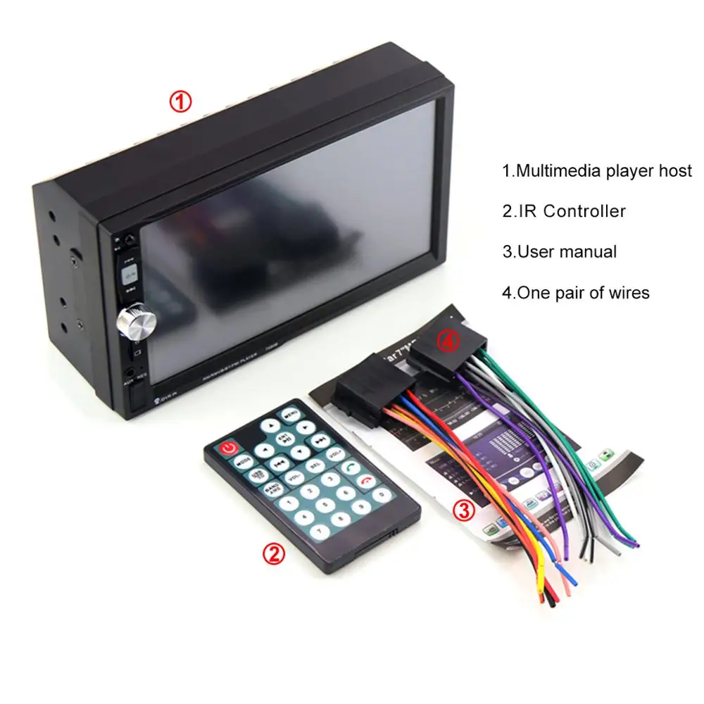 Автомобильный радиоприемник HD 7 &quotСенсорный экран стерео 2 Din Bluetooth FM ISO Мощность SD