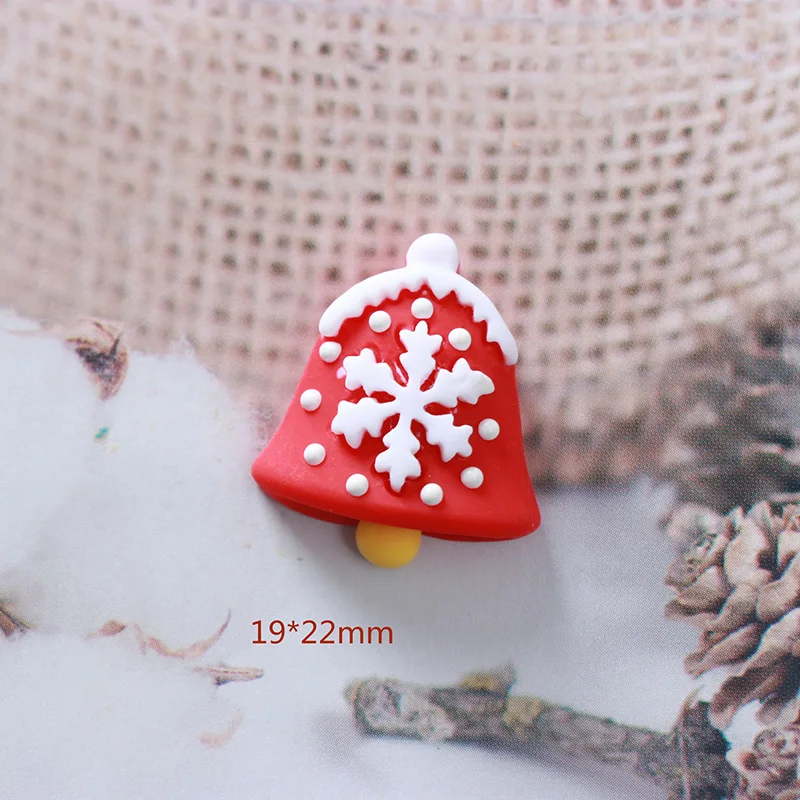 

20Pcs Cartoon Flatback Resin Cabochon Christmas Santa Bell Snowman Scrapbooking Decoration Crafts DIY Kids Hairpin Accessories