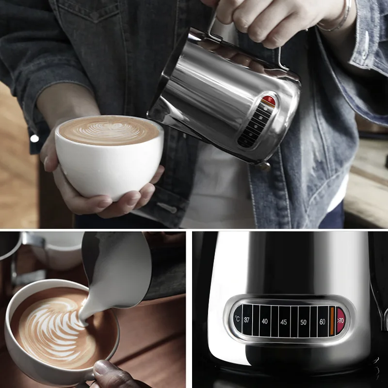 

Stainless Steel Milk Frothing Pitcher Espresso Coffee Barista Craft Latte Cup Cappuccino Milk Jug Cream Frother Pitcher Maker