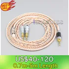 LN005791 16-жильный OCC посеребренный смешанный кабель для наушников 3,5 мм 2,5 мм 4,4 мм XLR для Sennheiser HD700