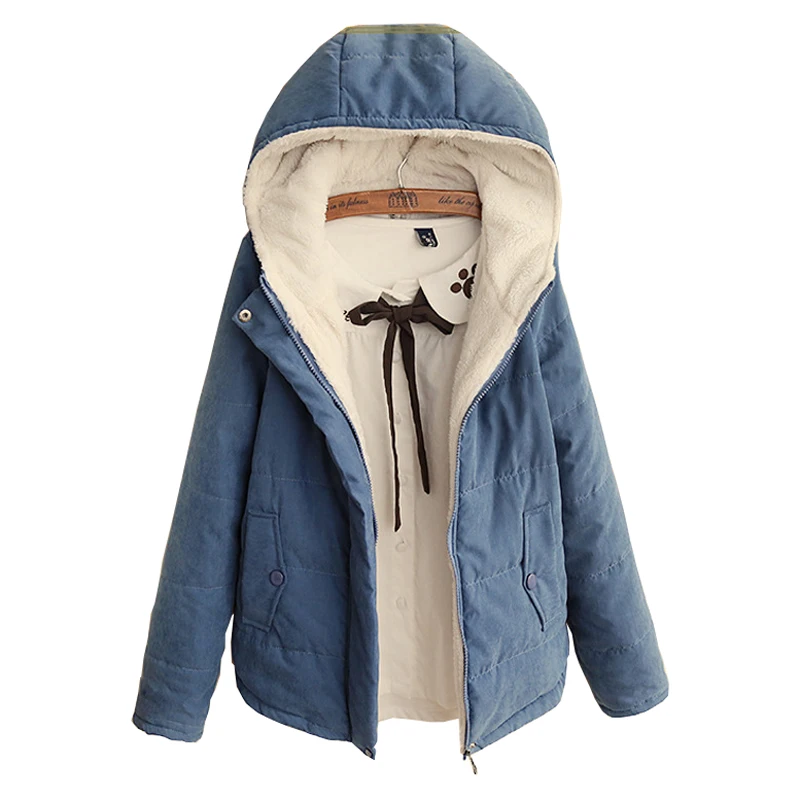 Jacket Women New Women Parkas Autumn Winter Cotton Warm with A Hood Parka Jacket Casual Wool Clothing Outerwear  Winter