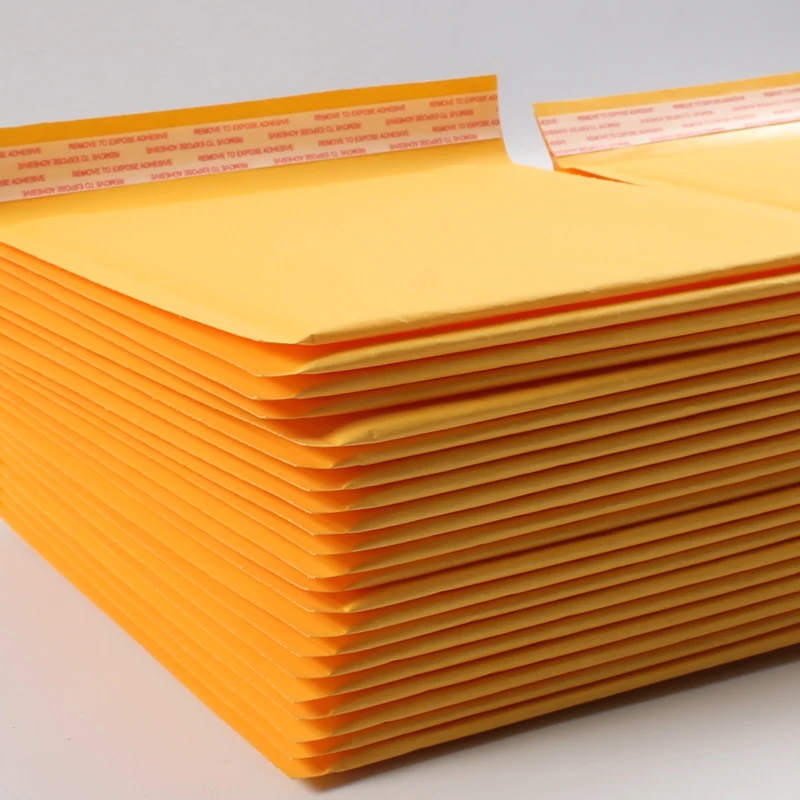 50pcs/lot Kraft Bubble Mailer Poly Shipping Envelopes with Bubble Shipping Bags Mailer Mailing Bags Padded Envelopes Packaging