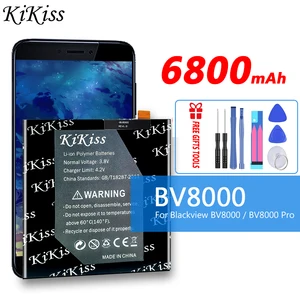 100 new cell phone bateria original kikiss bv8000 battery for blackview bv8000 bv 8000 pro 8000pro v636468p smart mobile phone free global shipping