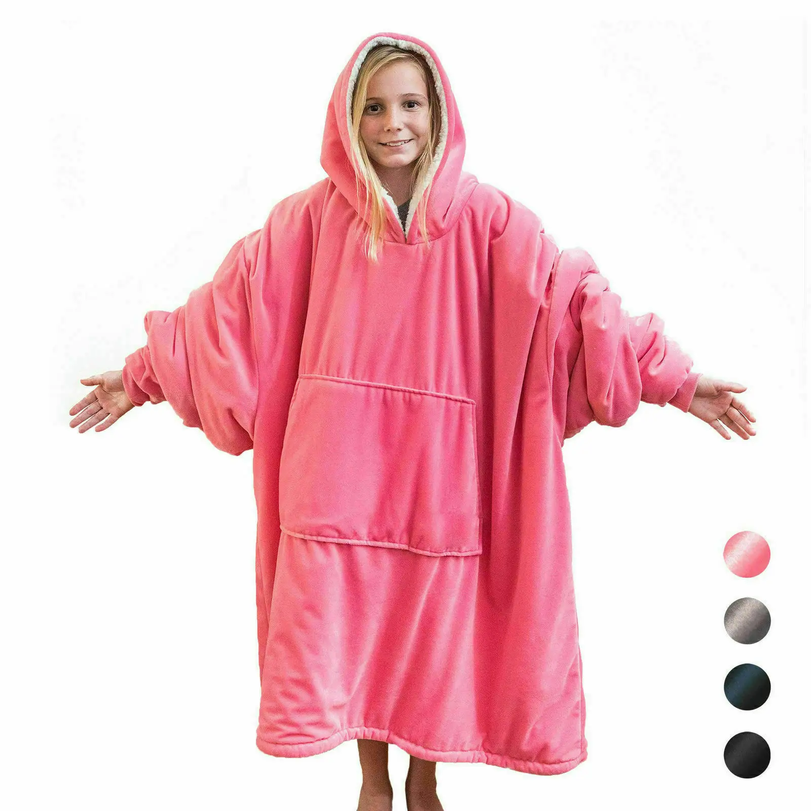 Толстовка с капюшоном для улицы, зимние пальто с капюшоном, теплый Халат с капюшоном, халат, толстовка, флисовый пуловер, одеяло для мужчин и женщин