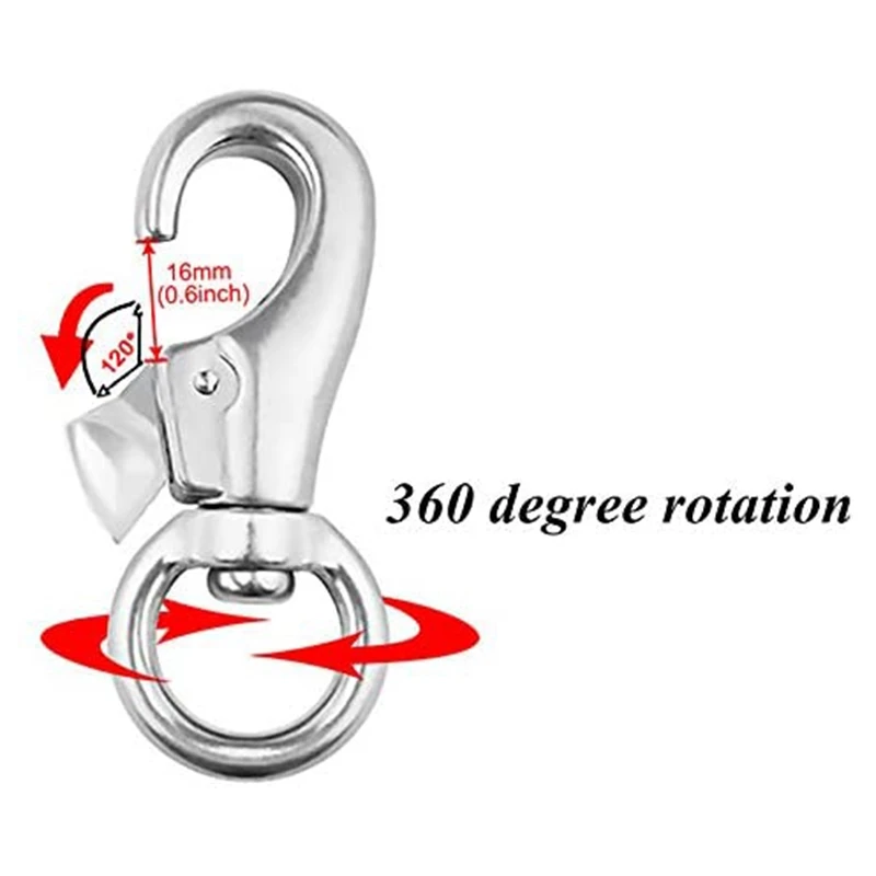 

2 Pack Hammock Hooks, 304 Stainless Steel Swing Chair Hanging Hammock Spring Kit, Capacity 360 Degree Rotation