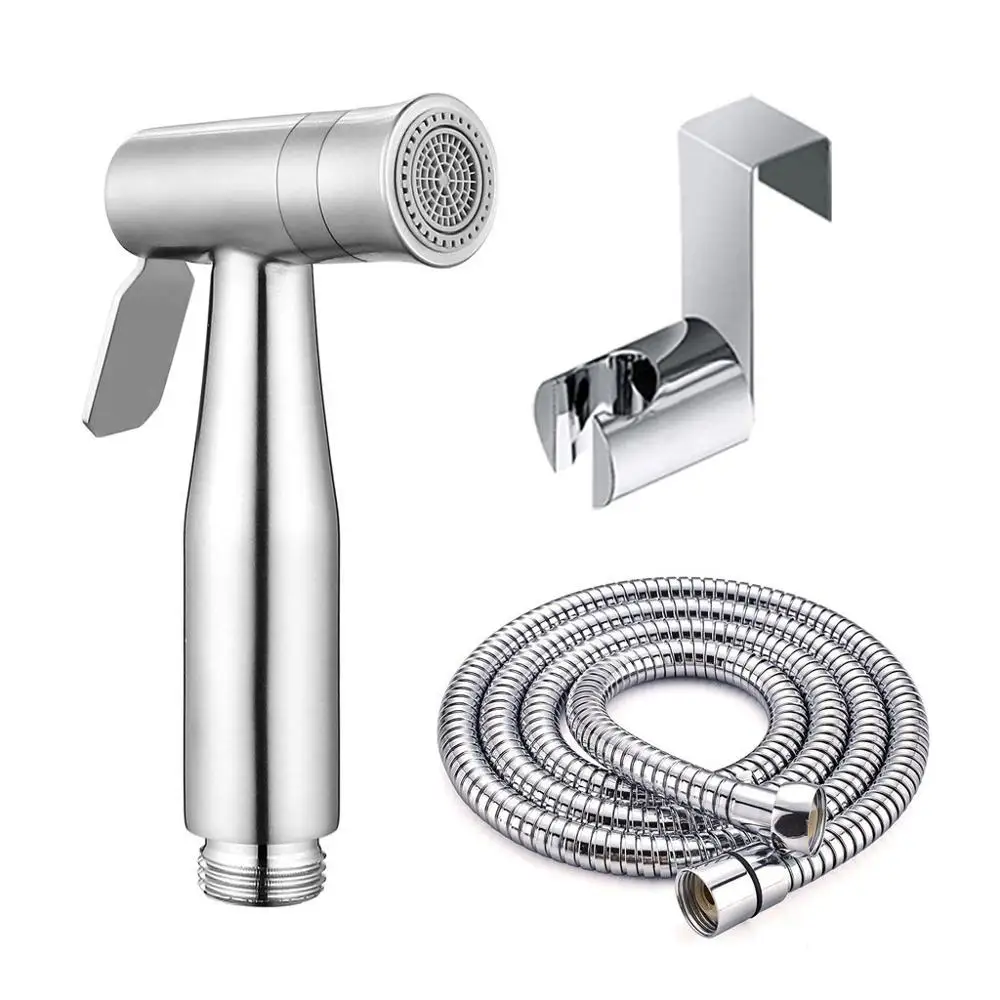Sprayer Hose Hanger Набор из нержавеющей стали для унитаза, биде, ручной гигиенический душ, портативный распылитель, пистолет, сиденье для унитаза, биде, ручной спрей от Atalawa - Цвет: Sprayer Hose Hanger