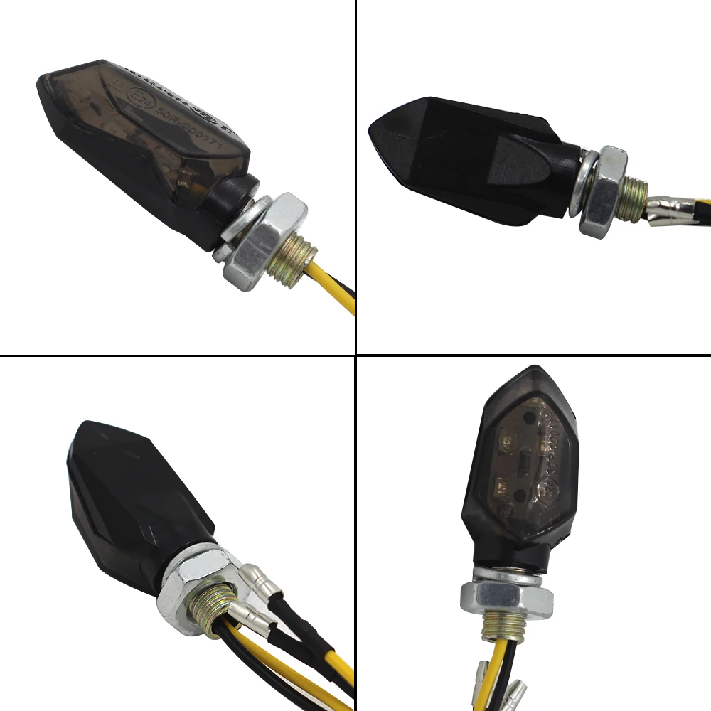 4 шт мини мотоцикл дымчатые линзы указатель поворота светильник 5LED 12V Янтарная