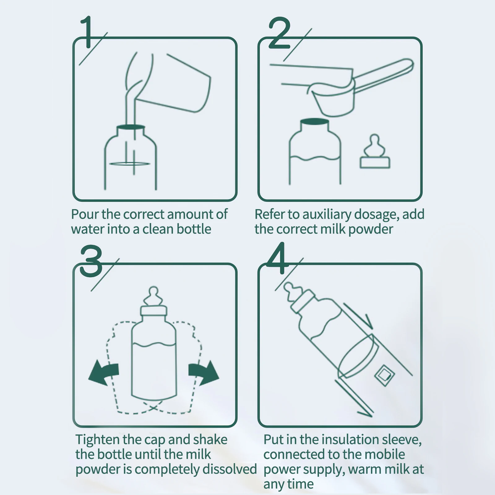 

Portable Travel Milk Warmer USB Baby Bottle Warmer Safety Infant Feeding Bottle Heated Cover Insulation Thermostat Food Heater