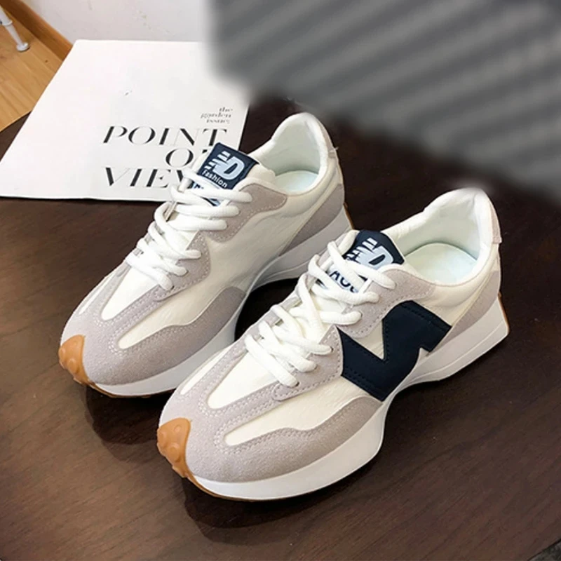 

Sports shoes vulcanized shoes flat casual shoes lace-up mesh lightweight and breathable women zapatillas de deporte para mujer