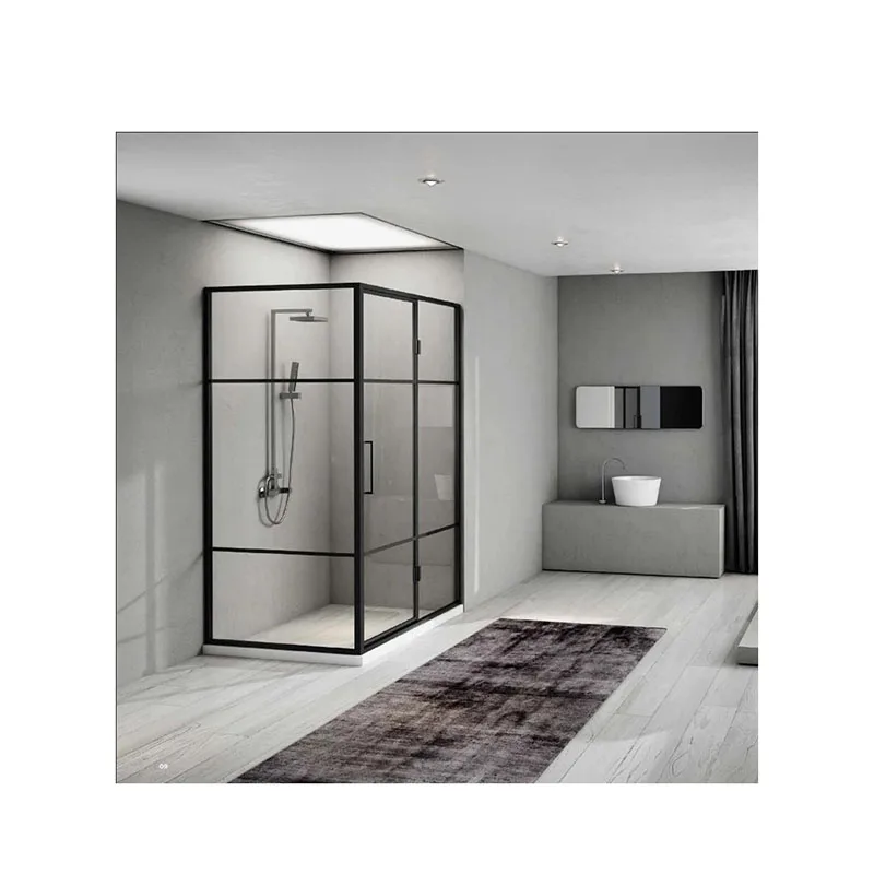 Индивидуальная душевая комната домашняя стеклянная дверь с перегородкой ванная
