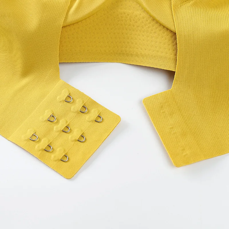 

Thai Latex Non-marking Underwear Women Fashion Wide Straps Gathering No Steel Ring Adjustable Sports Anti-sagging Vest Bra