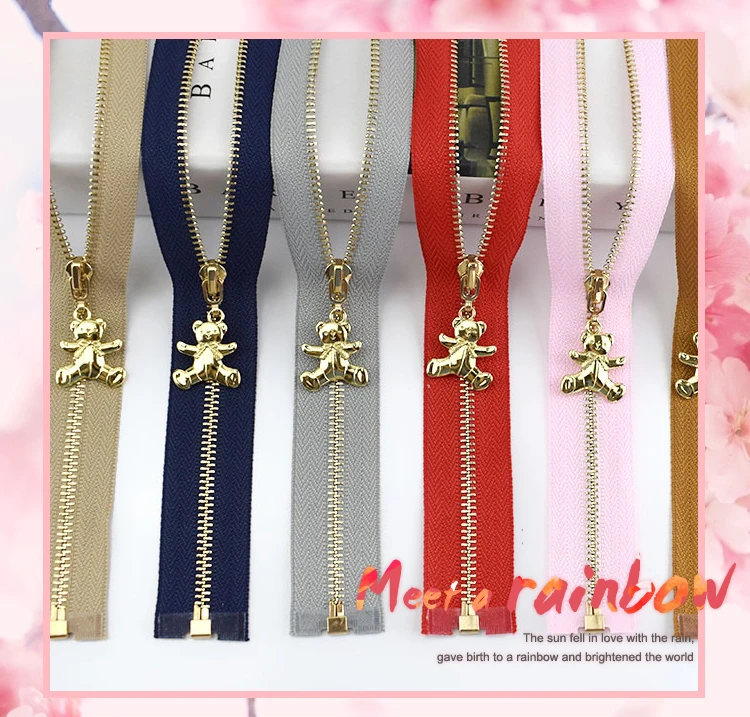 Meetee 2 шт 40-70 см 3# Металлические молнии Open-End Авто замок золотая молния DIY сумки кошелек Декор одежды молния Швейные аксессуары ZA049