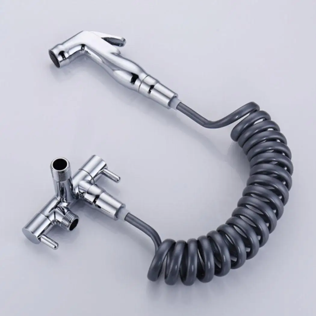 Ручной набор для слива туалета регулируемый усилитель серебряный пистолет