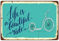 home wall decoration retro metal sign life is a beautiful ride living room bedroom decoration metal plate 8x12 or 12x16 inches