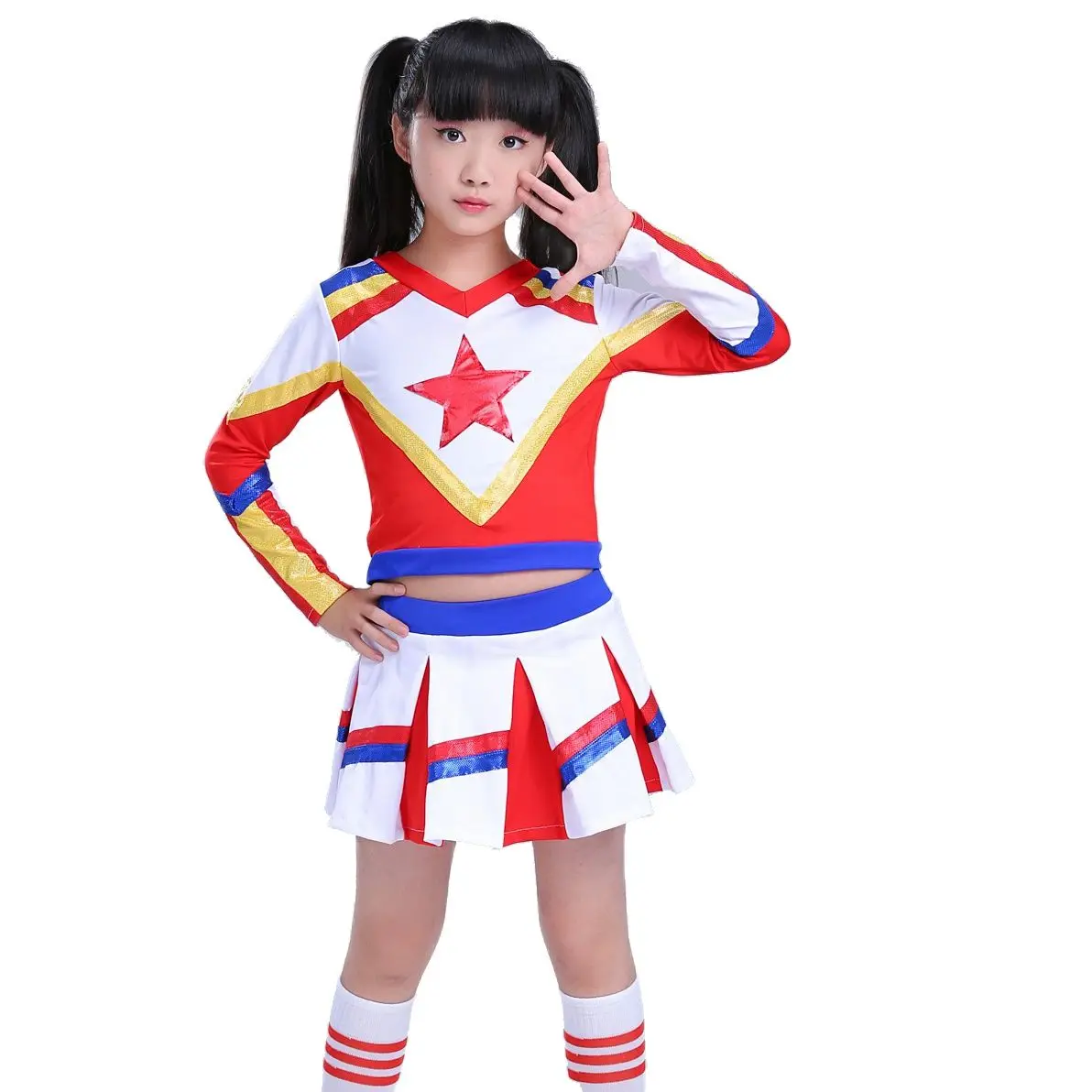 

Детская униформа для чарлидинга одежда для чарлидинга танцевальный костюм для чарлидинга Прямая поставка