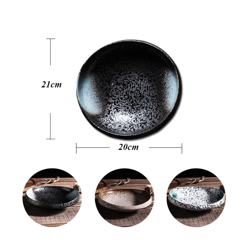 Японский стиль керамическая неправильная обеденная тарелка столовая посуда в