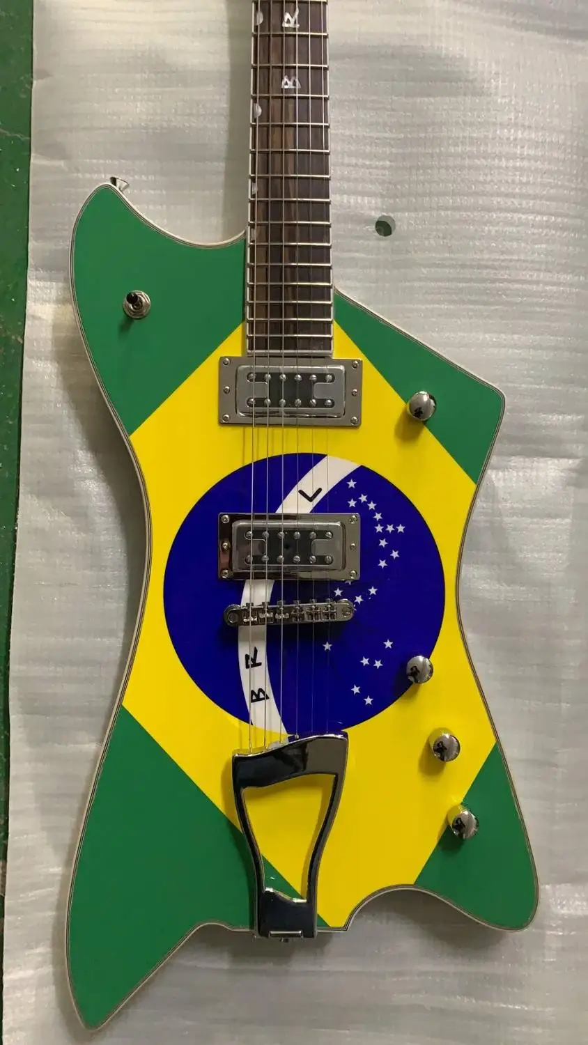 Оптовая продажа гитары Новое поступление erelectric гитара бразильский флаг на